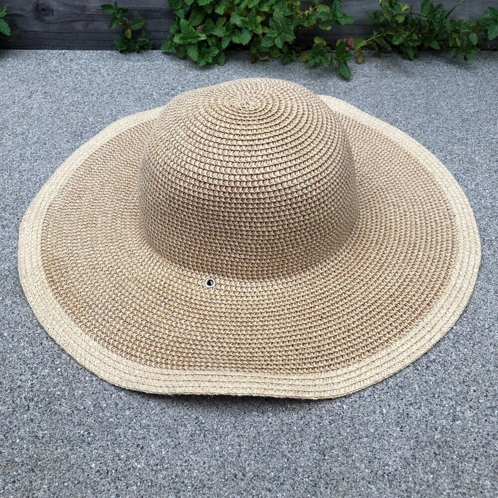 MIDWEST GLOVES & GEAR Paper Woven Sun Hat Women's Floppy Beige OS Wide B…​​